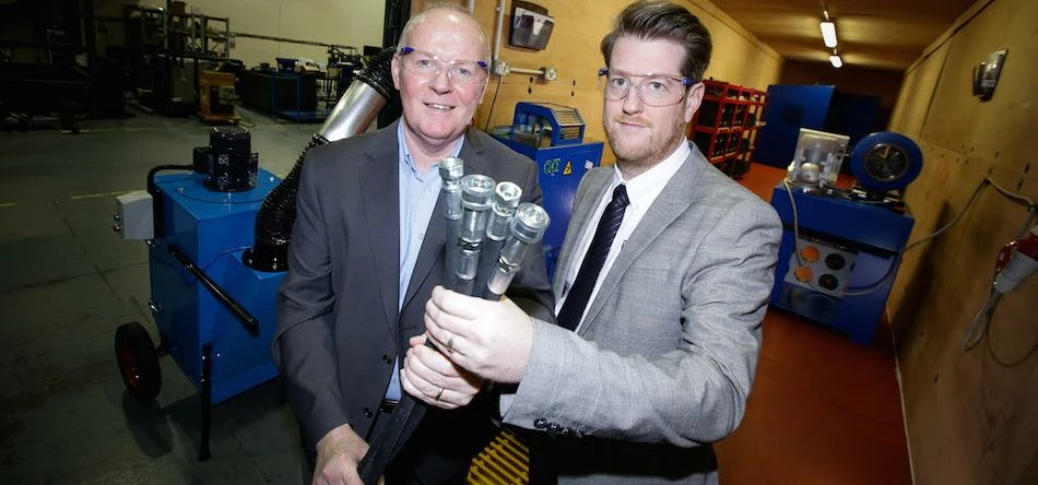 Andrew Esson, MD of Quick Hydraulics with Matthew Brierley, Area Sales Manager at Stauff