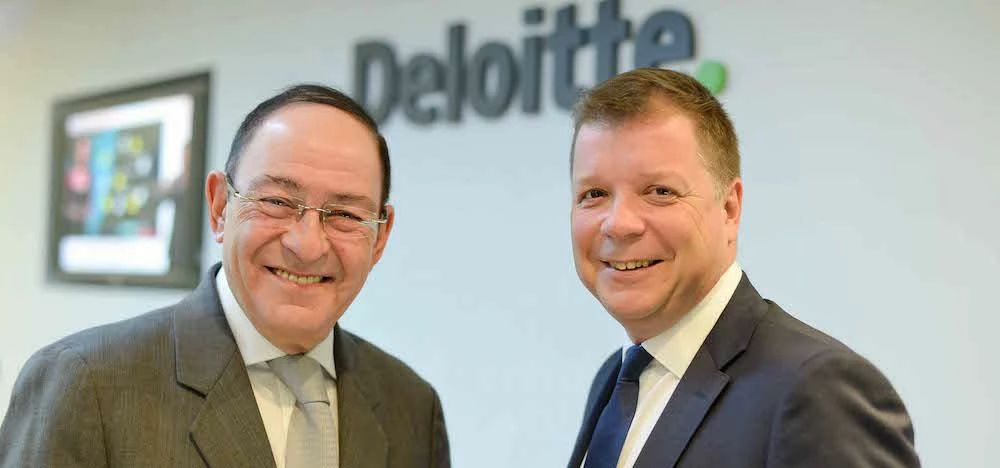Sir Howard (left) with Deloitte’s Richard Bell