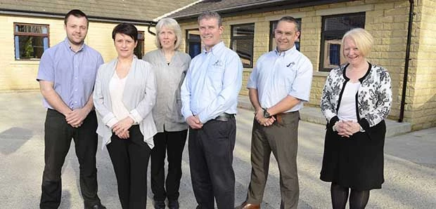 John Winter sales team, including commercial manager Samantha Ellis (second left), managing director