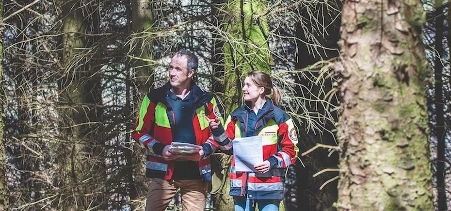 Woodlands for Water advisors Dave Robson and Katherine Evans-Smith