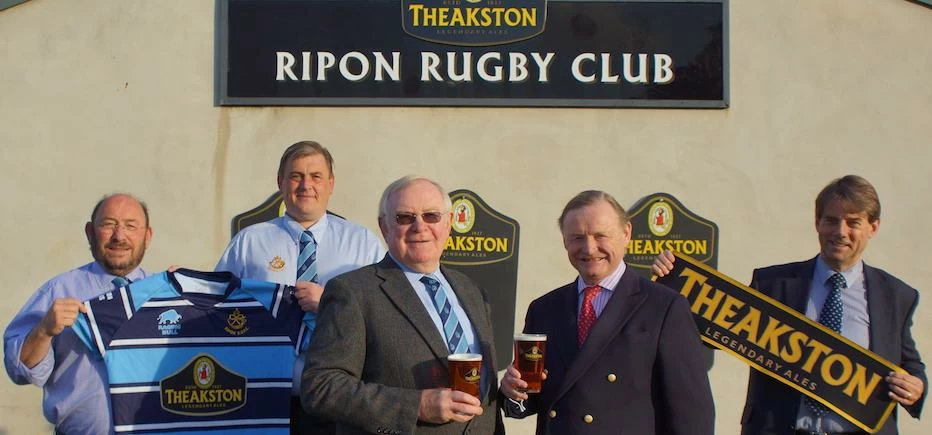 Ripon Rugby Club ex president, Andy Proud, director of sponsorship, Dave Naylor, president Tim Wray,