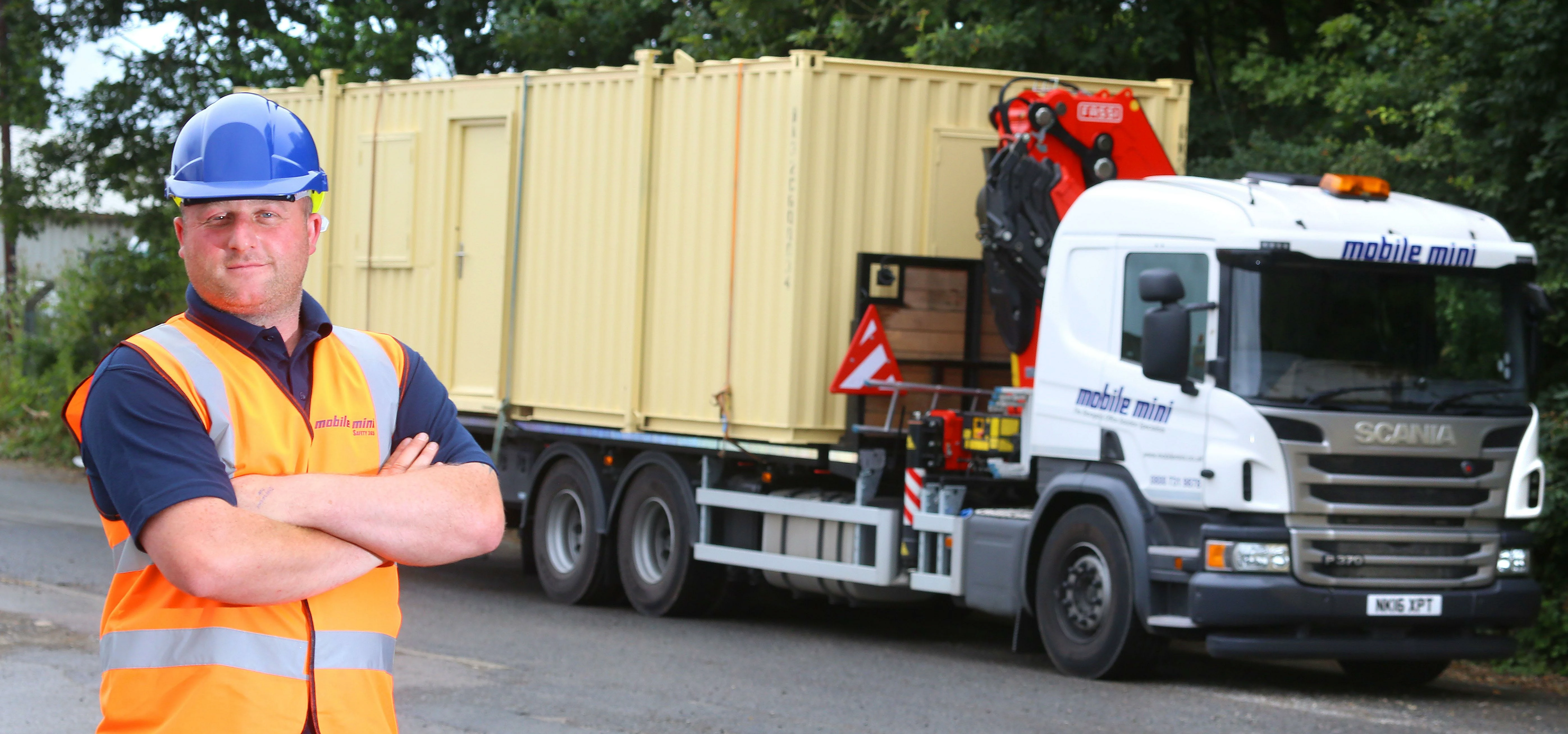 Simon Wood, one of the first employees to complete Mobile Mini's new, fully-funded HGV Driver Develo
