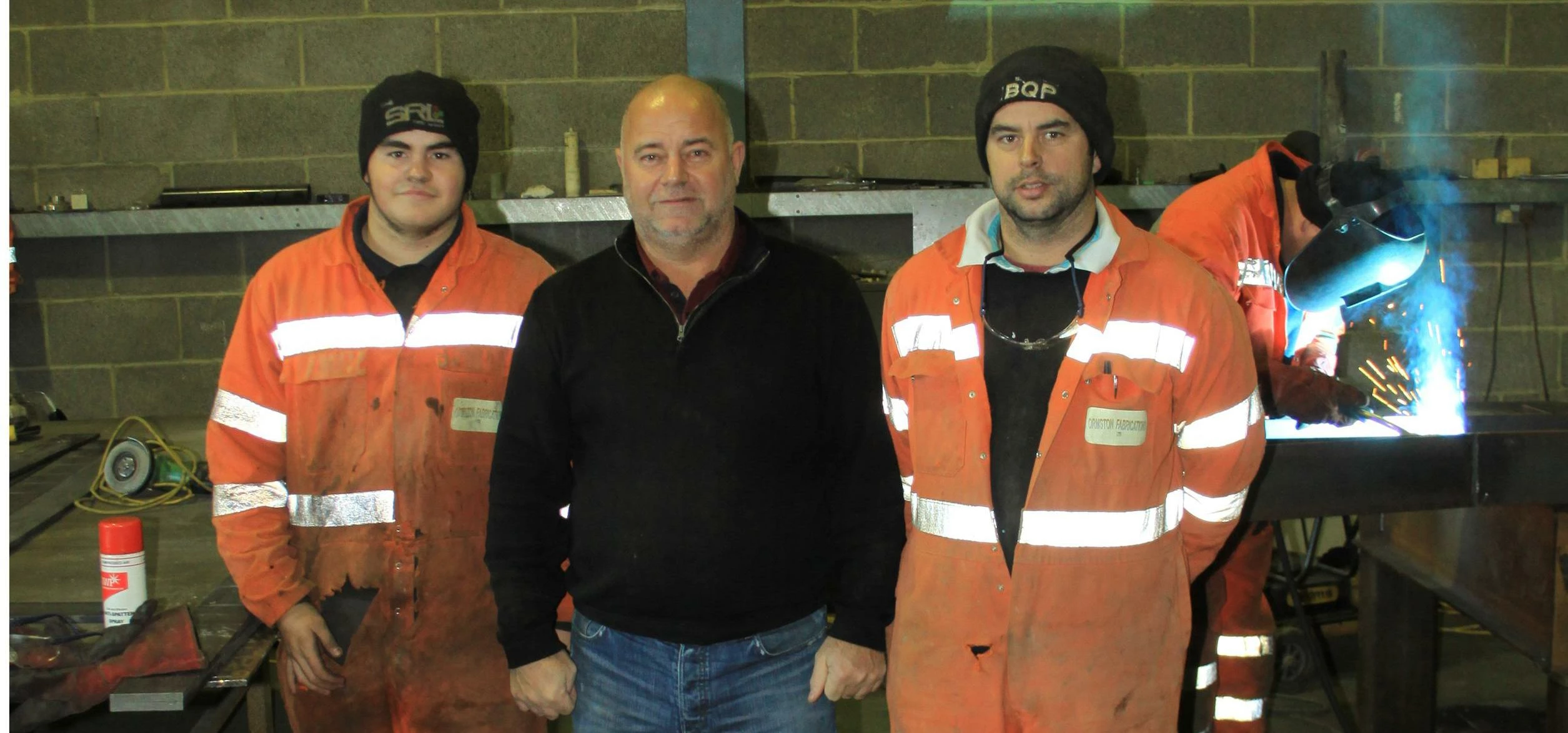 Ormston Fabrication’s Paul Ormston (MD) with son-in-law (Jonathan Lamb) and grandson (Bailey Lamb) w