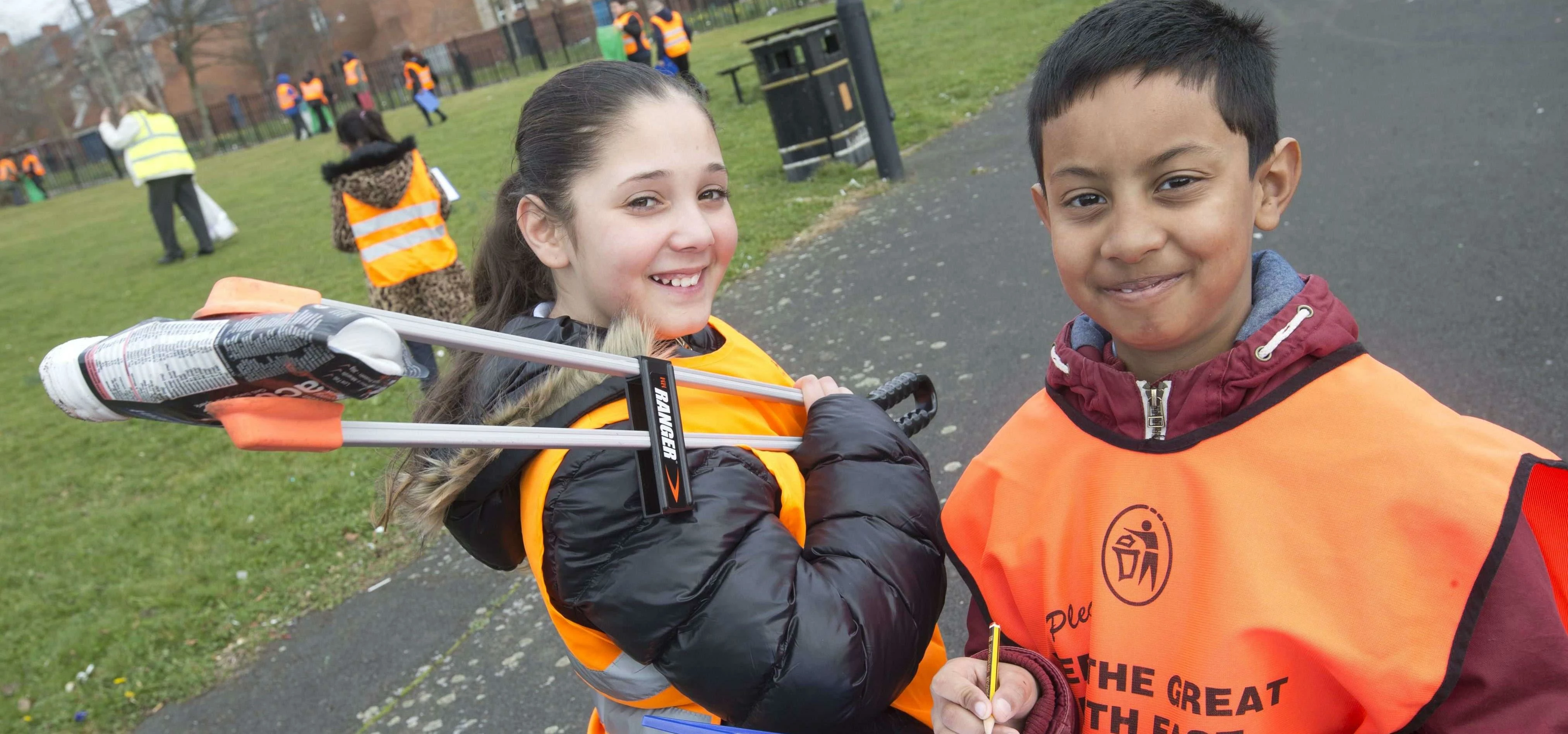 Pupils from Canning Street Primary kickstart the city's spring clean