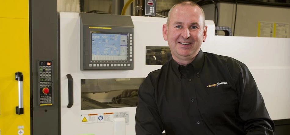 Managing director Gary Powner photographed at Omega Plastics’ plant in Hartlepool, Teesside, where m