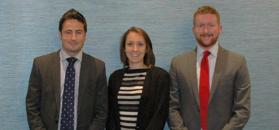 L-R - DTZ's Daniel Barnes; Heather Standidge; Steven Moran, DTZ