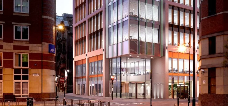The new building at 11 York Street in central Manchester 