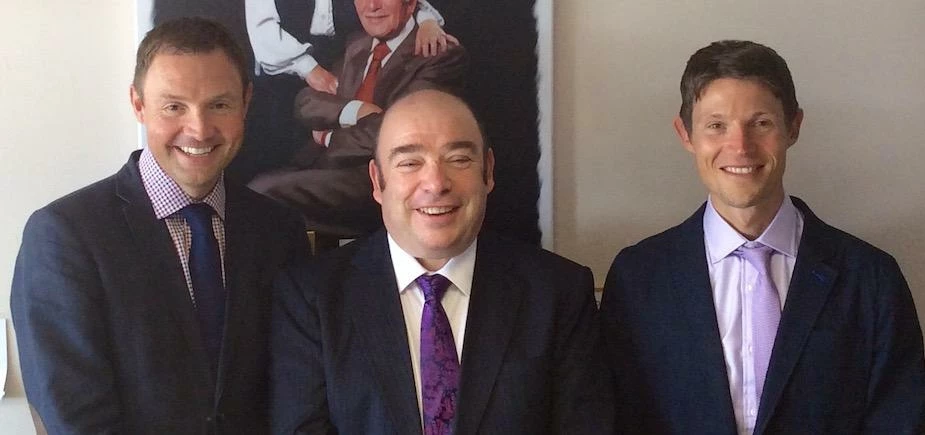 (l to r) – Mark Wells, Martin Grossman, Daniel McLoughlin
