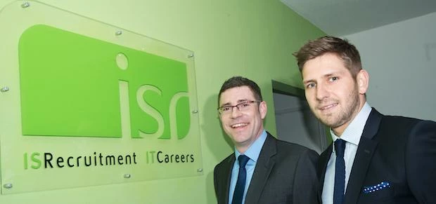 From left Iain Brasselll of IS Recruitment and John Platt, NatWest senior relationship manager