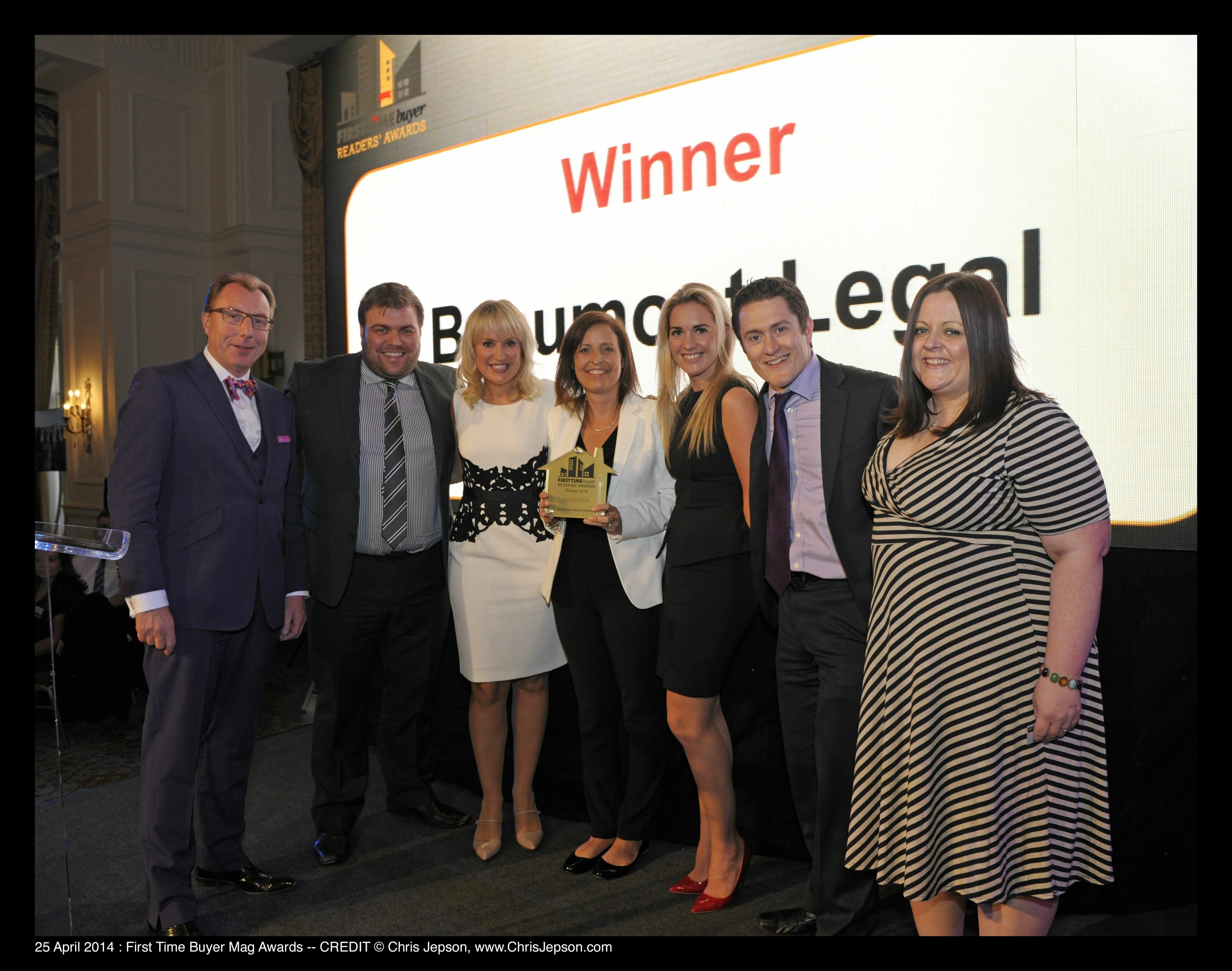 Beaumont Legal team collecting award