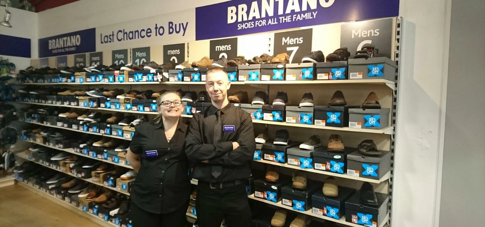 left to right) Store manager, Nikki Broderick with sales assistant, Carl Lake 