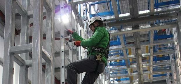 Trainees learn working at height techniques at AIS's new £1m renewable energy training centre