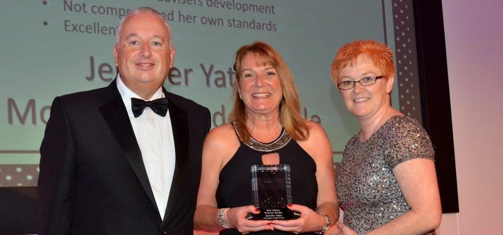 Left to right: Jon Round, Group Financial Services Director, LSL Property Services, Jennifer Yates f