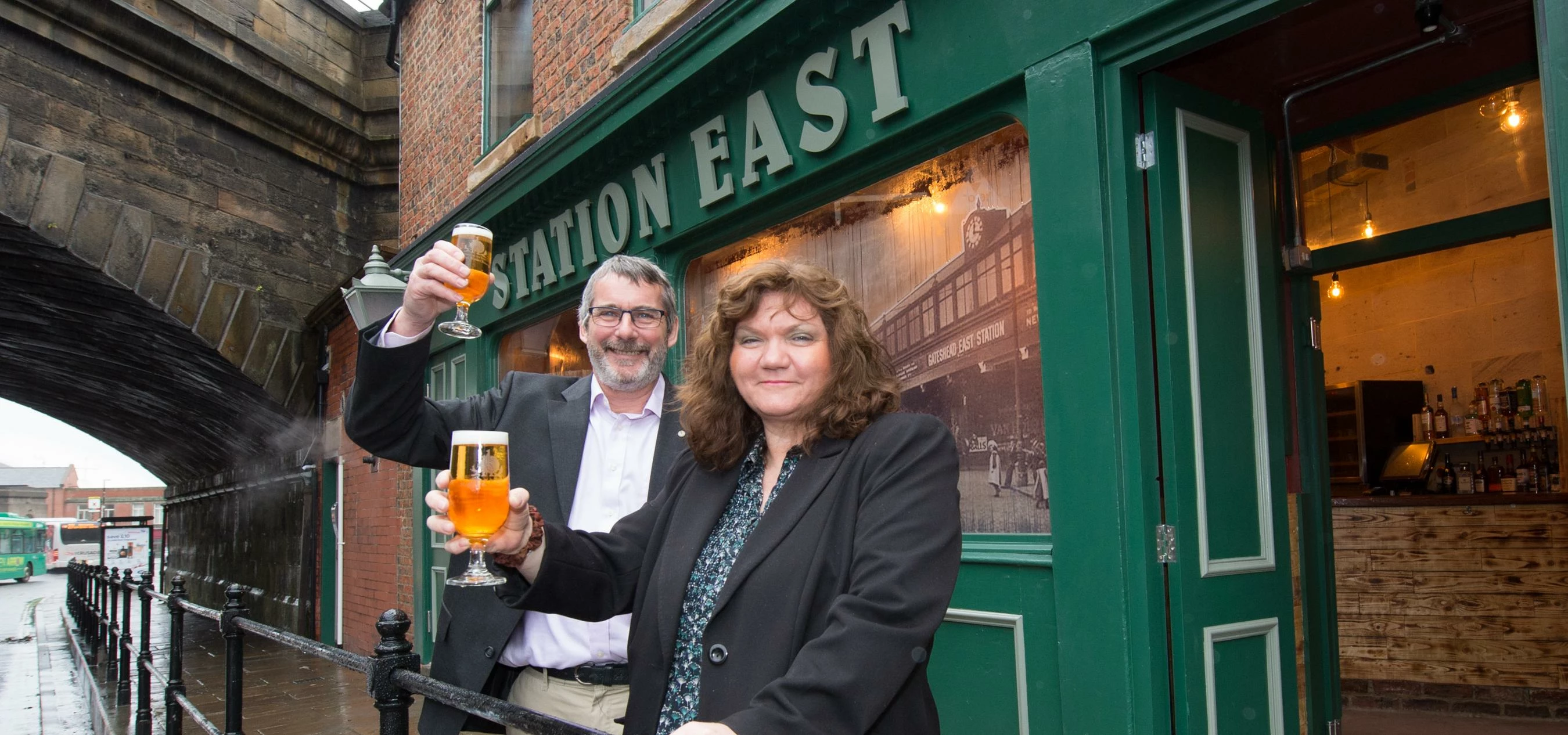 Pub owners Andy and Shona Burrows _ Station East