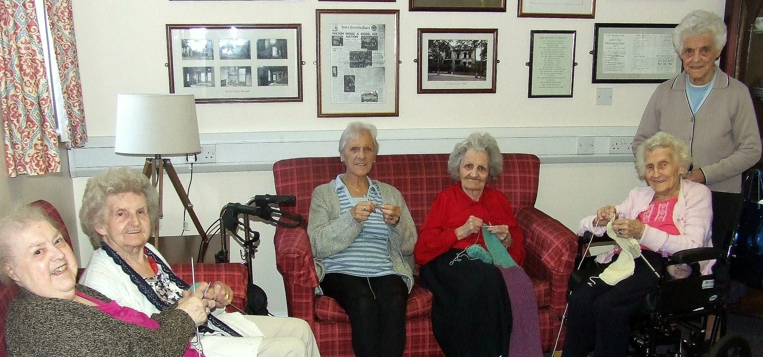 The ladies of Wilton Lodge are making a difference by knitting for various local and international c