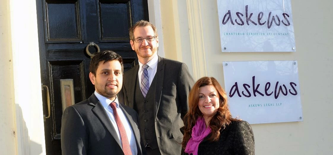 Pictured, from left to right, are Kuljeet Sandhu, Richard Murray and Sandra Garlick at Askews Legal 