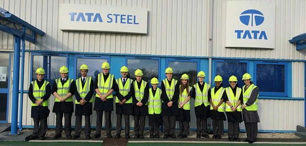 UTC Sheffield students on a recent visit to Tata Steel's site in Rotherham.