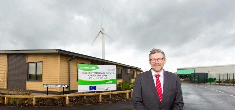 Ian Hodges, managing director of the Horncastle Group PLC, at Green Park Business Park near Newport,