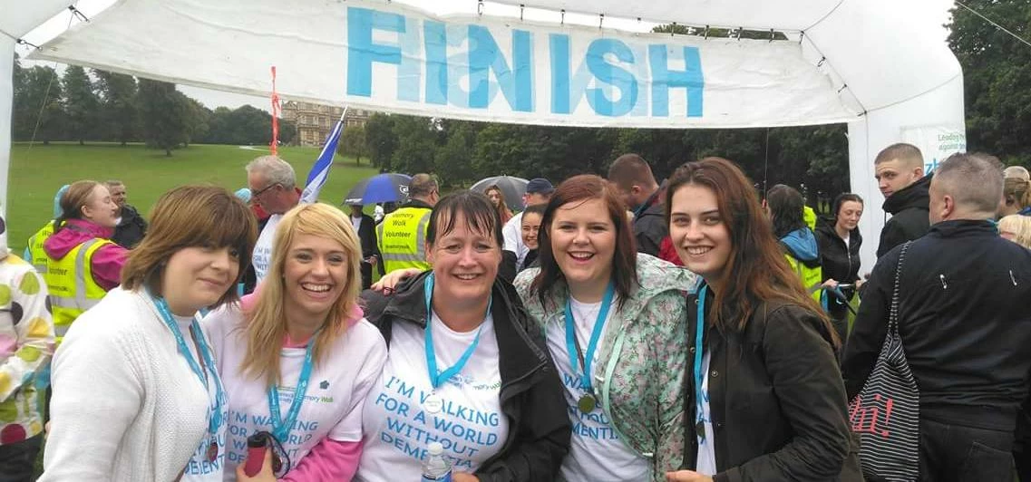 Front left to right: Zoe Hyde, Naomi Davies, Donna Annable, Charlotte Annable and Samantha Annable.