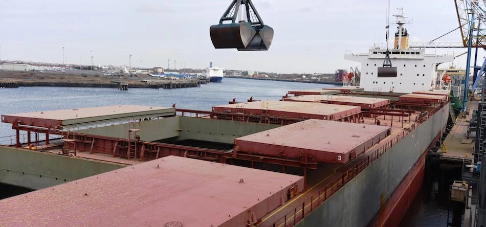 Bulk cargo operations at the Port of Tyne