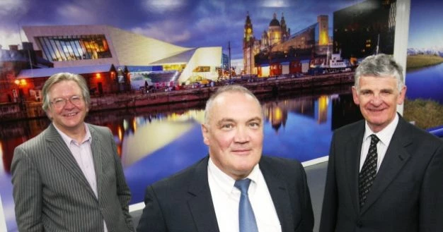 Cllr Peter Dowd, Leader Sefton Council, David Leech of WJ Leech and Robert Hough Chair, Liverpool Ci