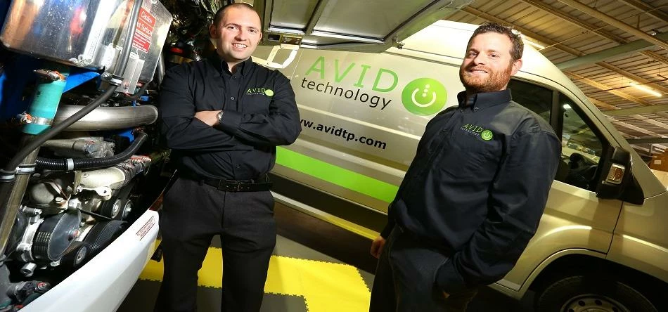 Giles Johnston, AVID business improvement consultant (left) with managing director, Ryan Maughan.