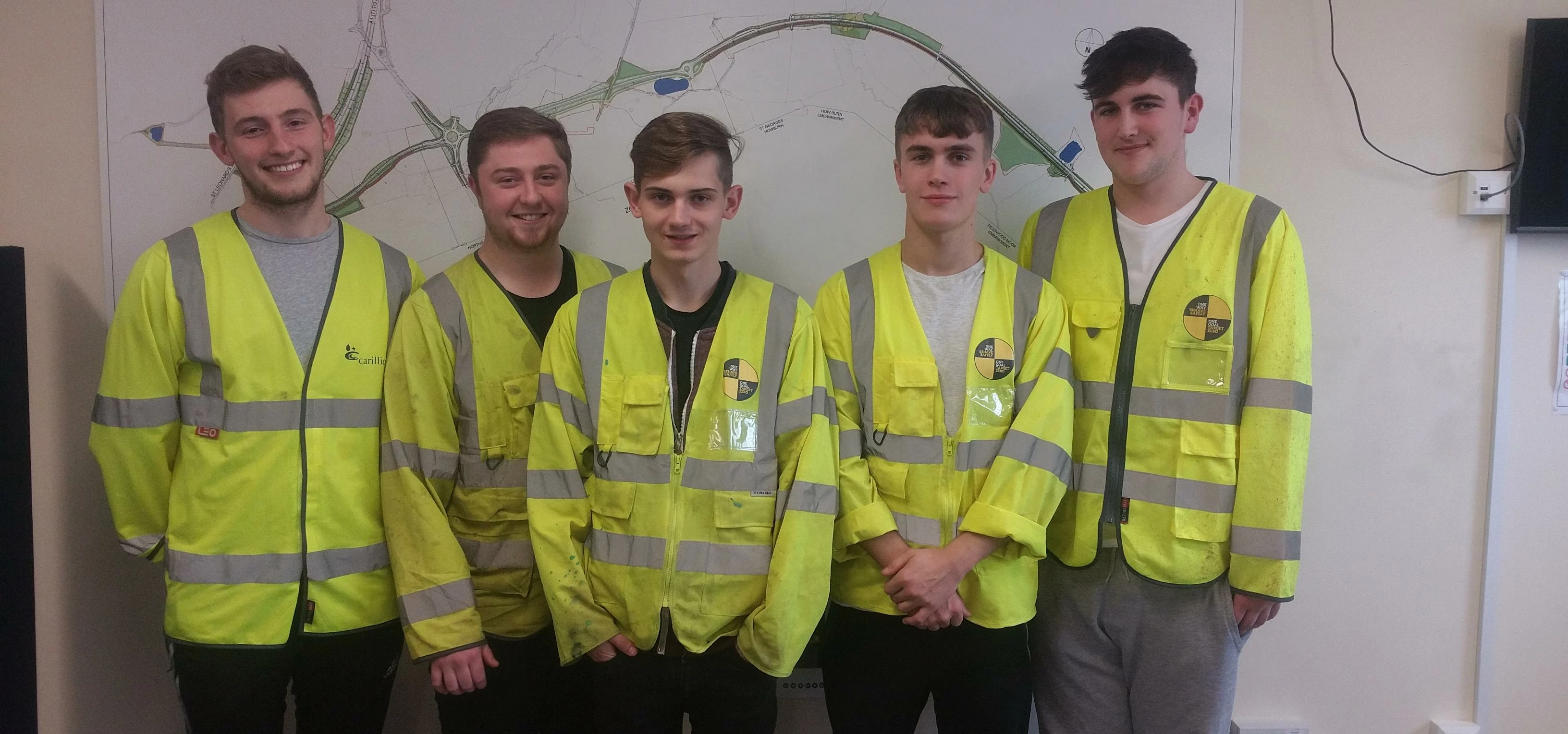 Carillion apprentices working on the Morpeth Northern Bypass