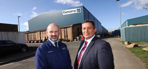 Gestamp Tallent Plant Director Peter Gallone (right) and new Pressing Plant Manager Graham Moore out