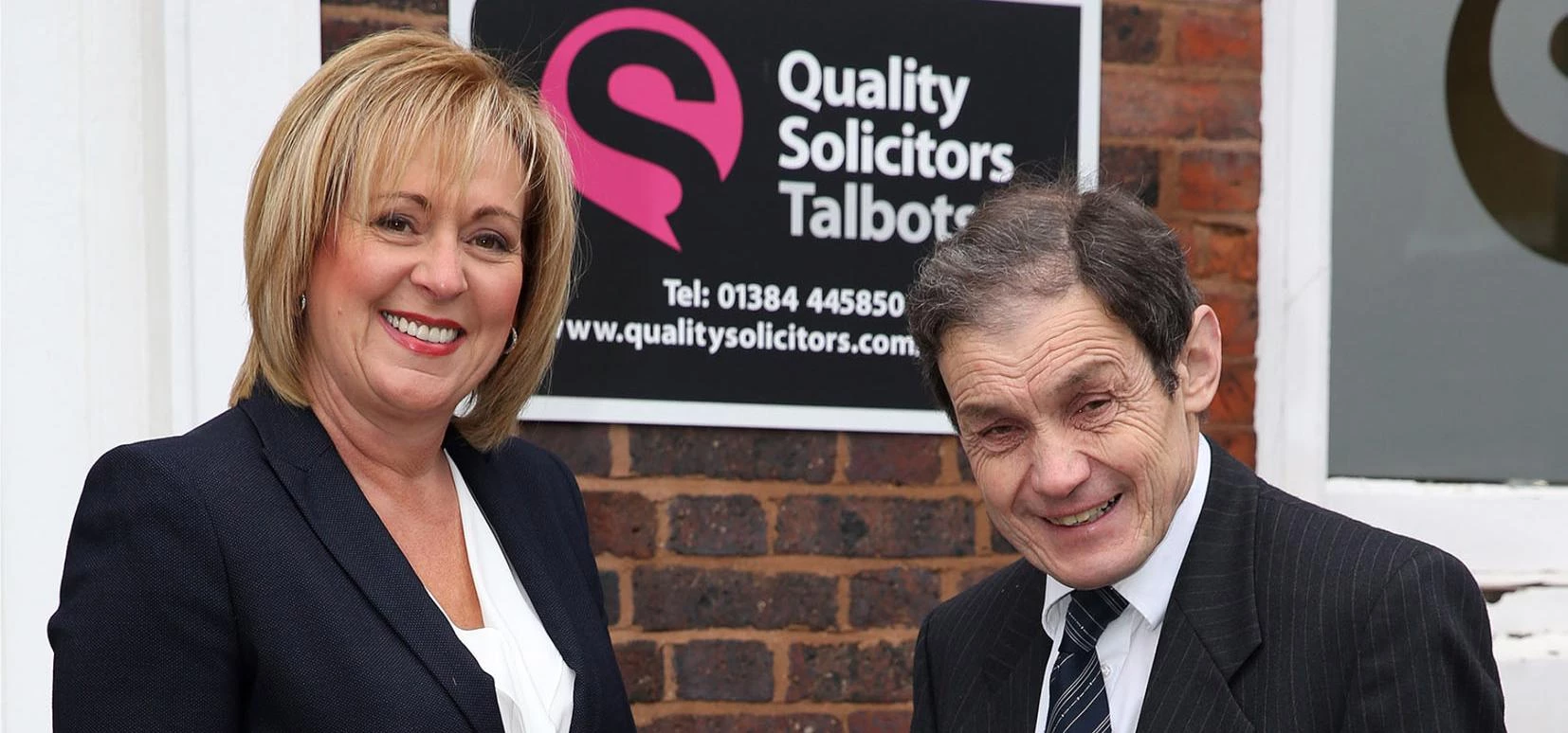 (l-r) QualitySolicitors Talbots' Mary Mocklow with charity founder Chris Westwood