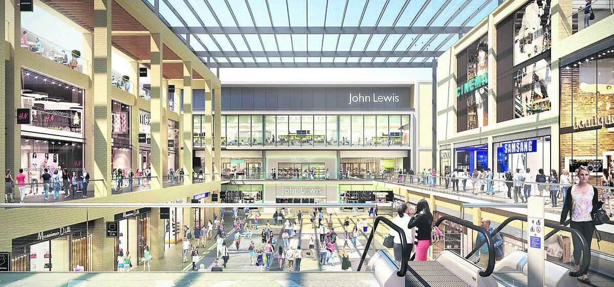 Artist's impression of the completed Westgate Centre in Oxford.