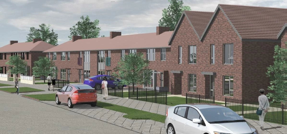 An artist's impression of the new homes