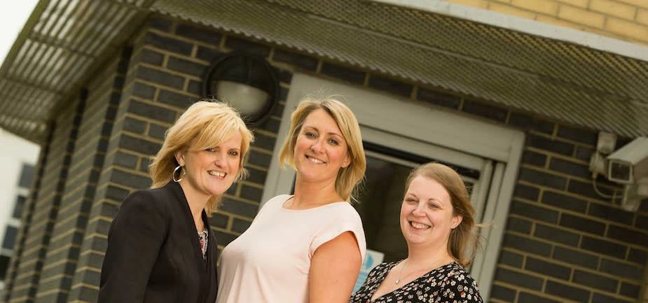 Gudrun Lauret of the FSB (right) and Sparkle Communications' Jennifer Robson and Nicola Little.