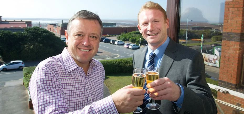 Mode Hotel's Andrew Whitaker (left) with NatWest relationship manager Dale Lawrenson