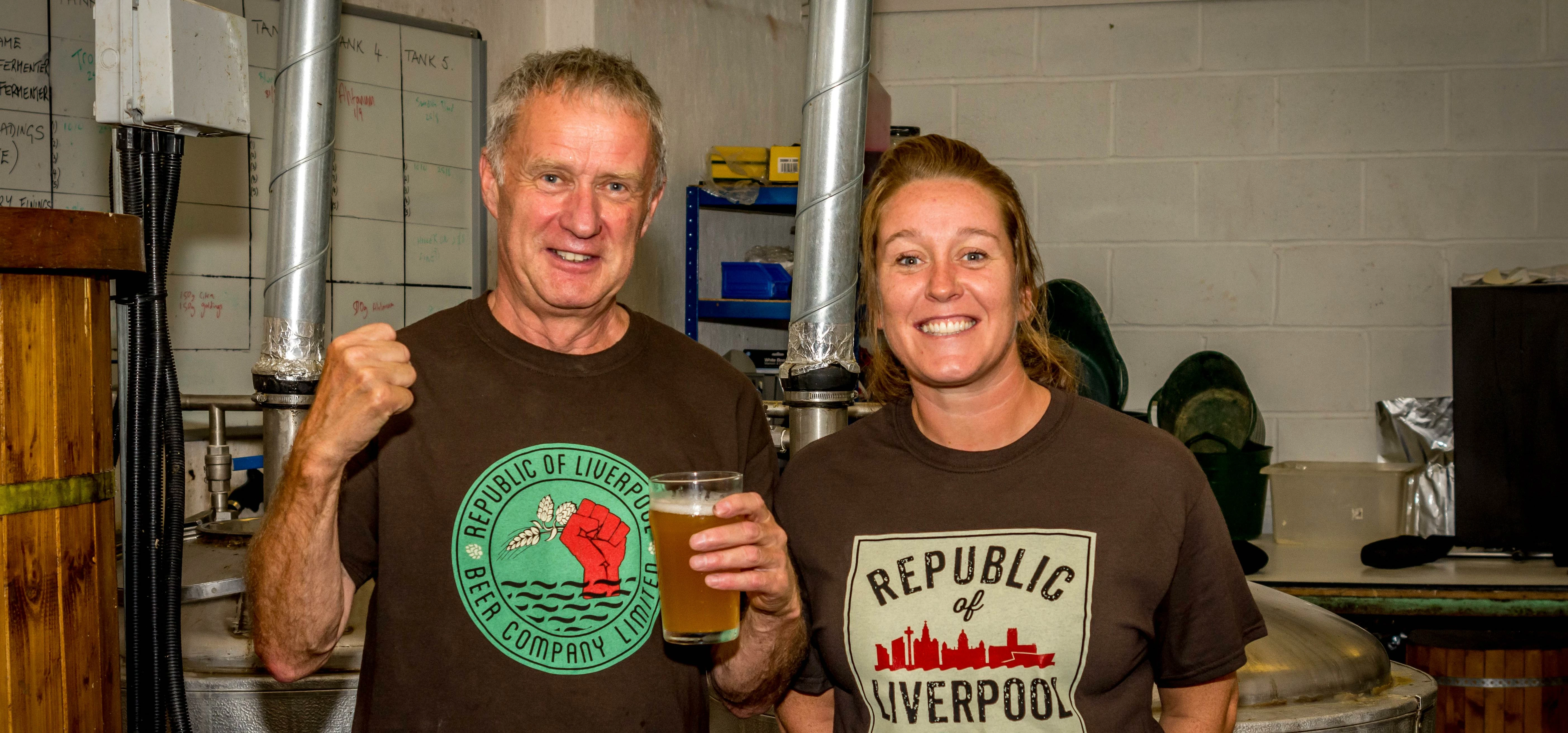 REBEL SPIRIT – Father and daughter team Tony and Liz Rothwell from Republic of Liverpool Beer Compan
