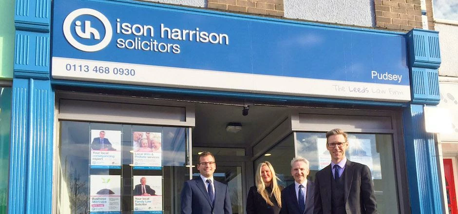 Ison Harrison's new Pudsey office - L to R Daniel Holah, Melissa Greenwood, Nigel Monaghan and mana