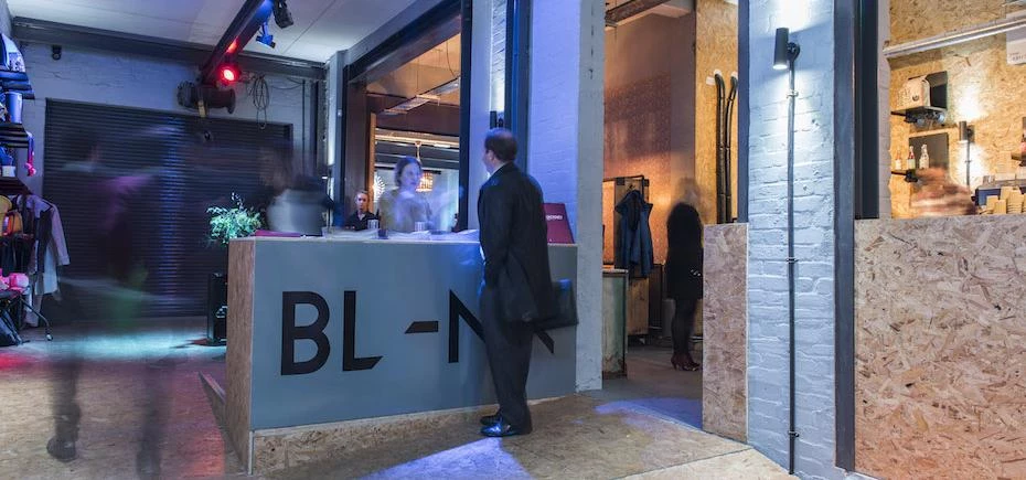 The entrance to BL-NK, Shoreditch