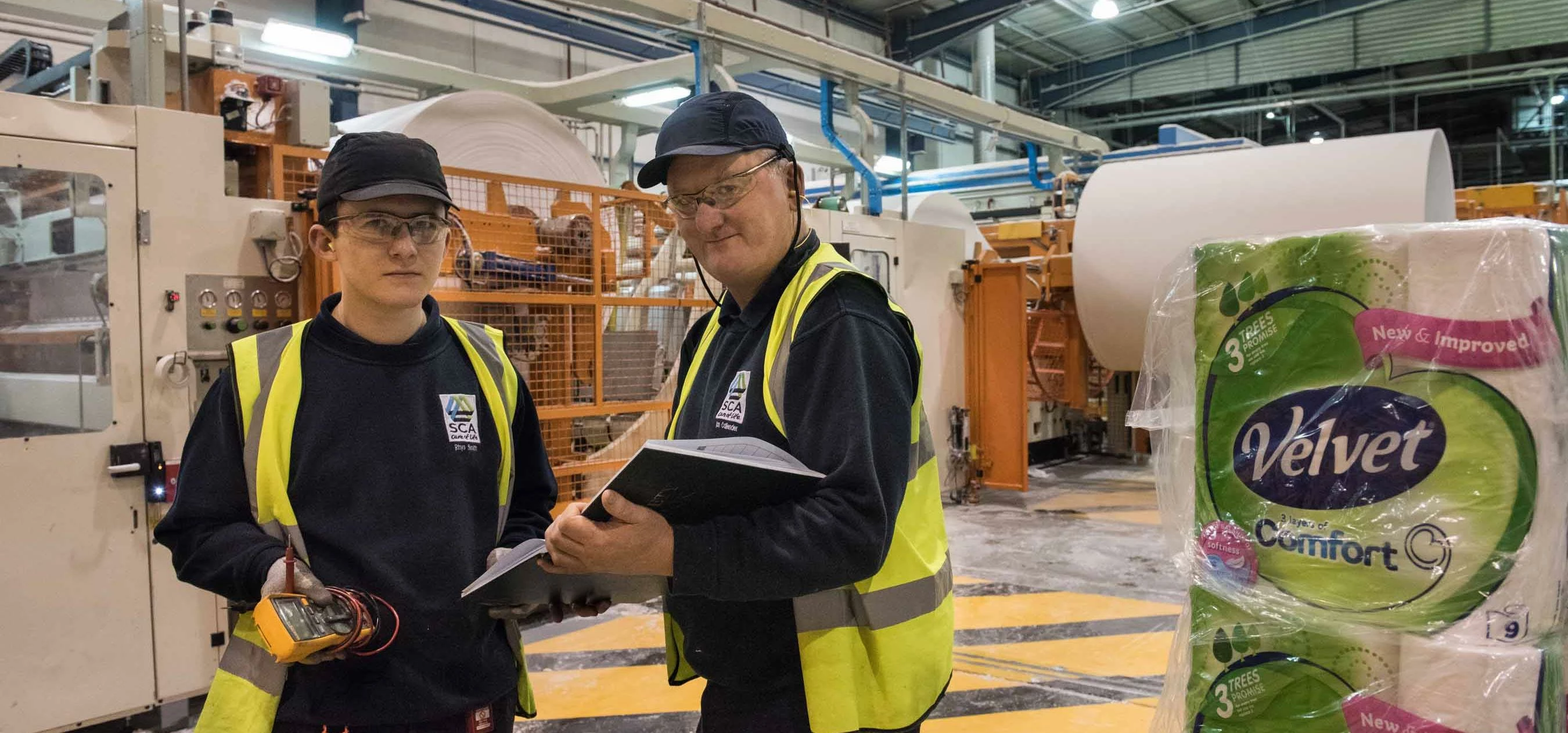 : SCA and Gateshead College apprentice Rhys Smith and SCA apprentice team leader, Ian Callender