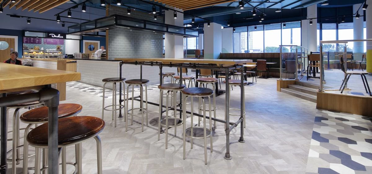 Inside the The Sovereign Centre's new dining area