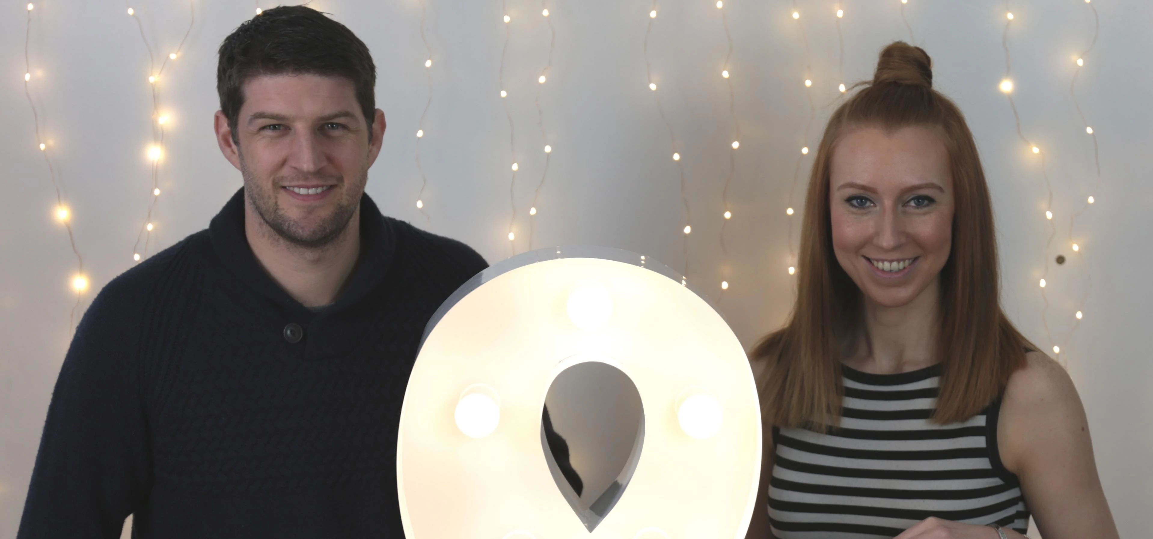 Stephen Alty, general manager at Festive Lights and Jennifer Whittaker, account manager at The Write