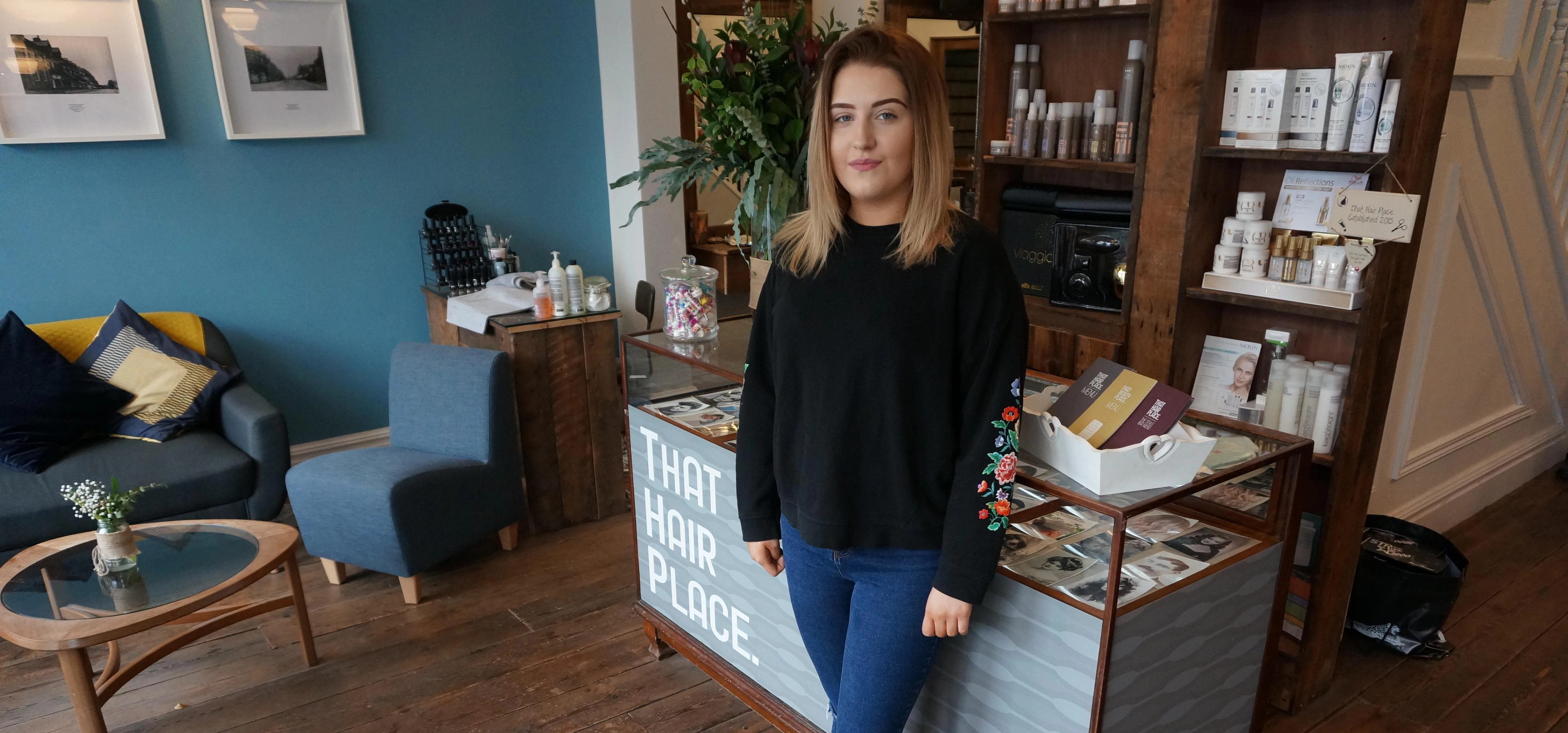Maddie Frazer-Hanley, apprentice at That Hair Place in Heaton Moor