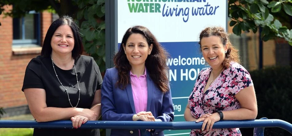 Sarah Pinkerton, Northumbrian Water External Affairs Manager, Lara El Mouallem, Newcastle Business S