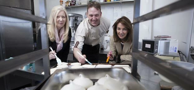 L-R: Jane Reynolds of NE Finance; David Wrigley, Sweet Art Patisserie; and Dawn Dunn of NE Finance.