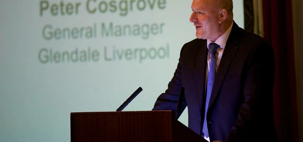 Peter Cosgrove, general manager of Glendale Liverpool, addressing the guests at this year’s recognit
