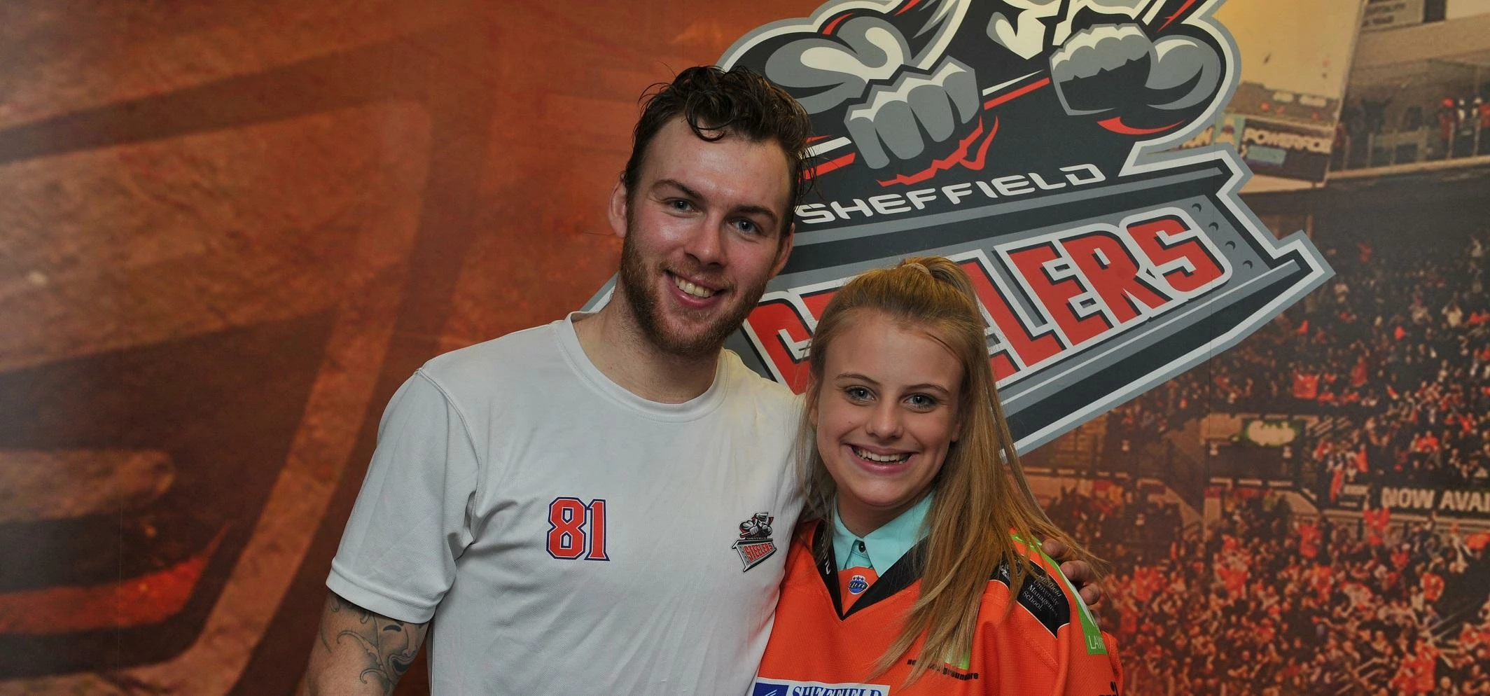 Jessica Whitby with Steelers’ Ben O’Connor.