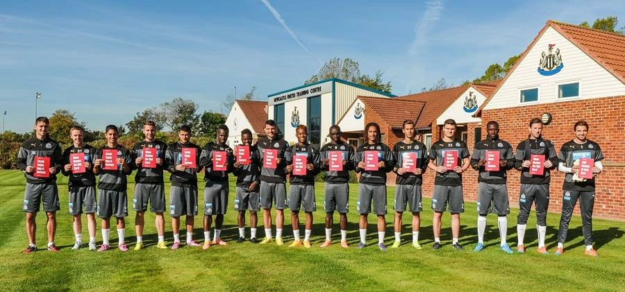 NUFC First team Squad 'Show Racism the Red Card'