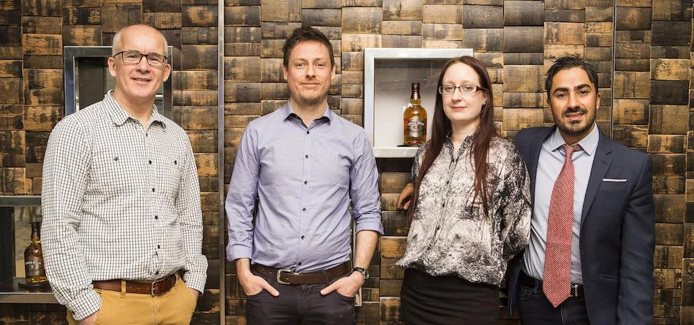 WeFarm's Kenny Ewan (centre) at the UK finals of The Venture competition.