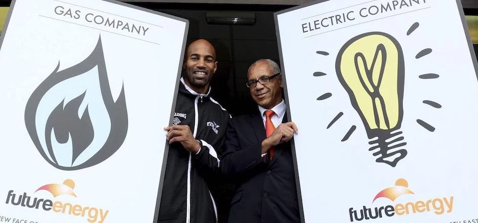 Future Energy’s Tim Cantle-Jones and basketball star Fab Flournoy