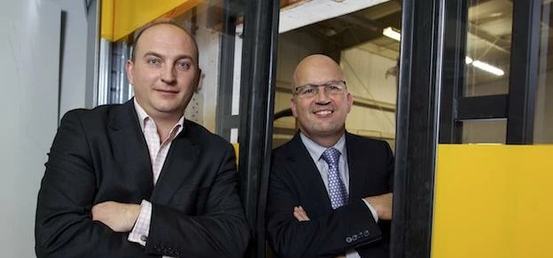 Left to right, Mark de Villamar-Roberts of Envirodoor and Ian Brown of Finance Yorkshire.