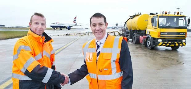 Richard Duncan, Leeds Bradford Airport’s Airside operations manager with Philip Newton, LNT Solution