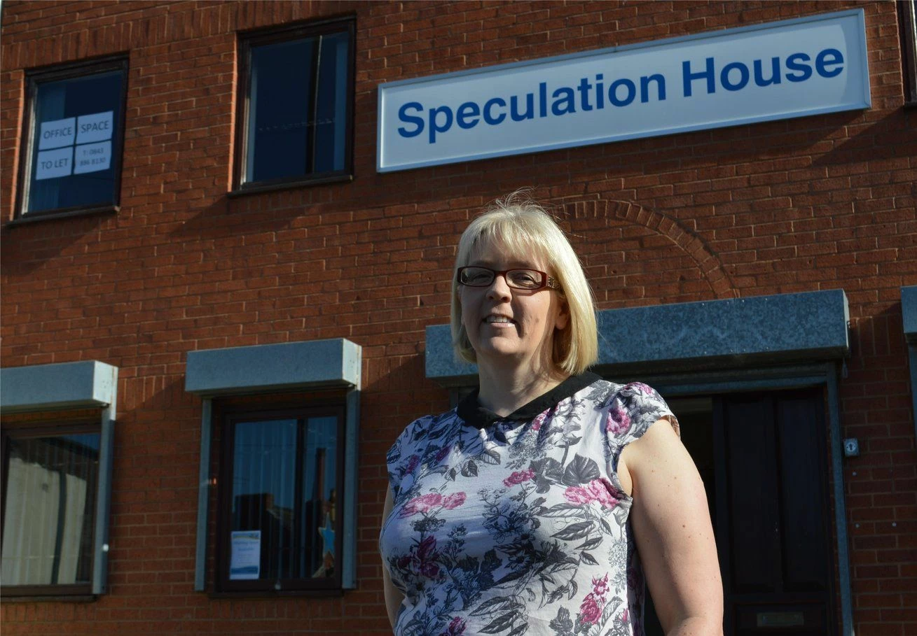 Susan Lang pictured outside of Speculation House Business Centre